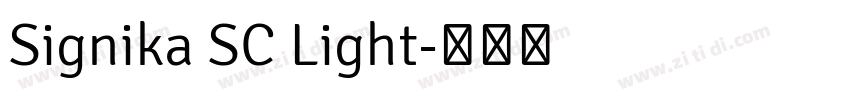 Signika SC Light字体转换
